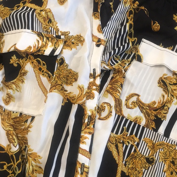 Torrid - Georgette Button-Down Chain Stripe Pullover Blouse 5 - Picture 7 of 12